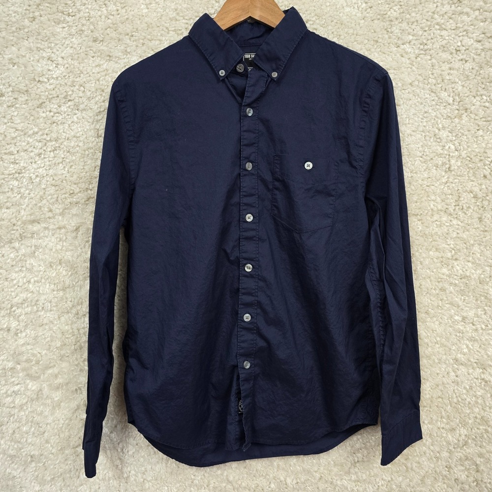 Todd Snyder Button Down‎ Shirt Men's Medium Navy Blue Cotton Casual